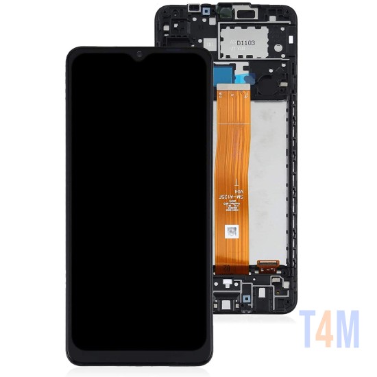 TOUCH DISPLAY WITH FRAME SAMSUNG A12/SM-A125 SERVICE PACK (GH82-24491A/GH-24490A) BLACK 